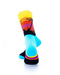 cooldesocks tropical sunset stripes crew socks rear view image