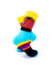 cooldesocks tropical sunset stripes crew socks right view image