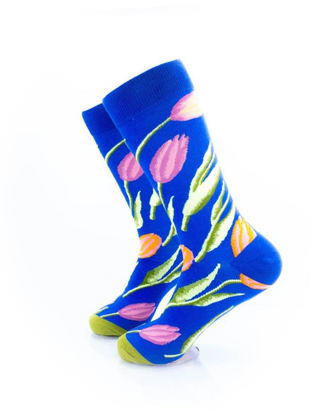 cooldesocks tulip petals crew socks left view image