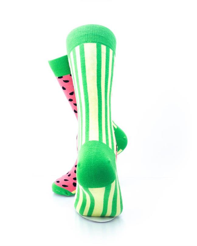 cooldesocks watermelon crew socks rear view image
