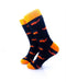 cooldesocks whales black orange crew socks left view image