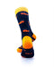 cooldesocks whales black orange crew socks rear view image