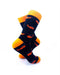 cooldesocks whales black orange crew socks right view image