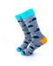 cooldesocks whales blue grey crew socks left view image