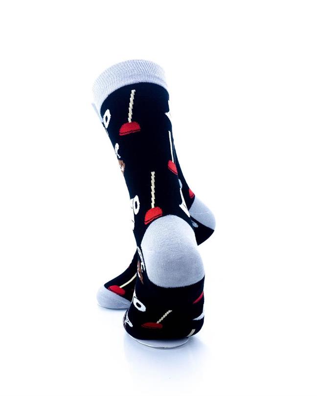 cooldesocks winking poop toilet paper crew socks rear view image