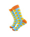 cooldesocks yellow duck orange crew socks left view image