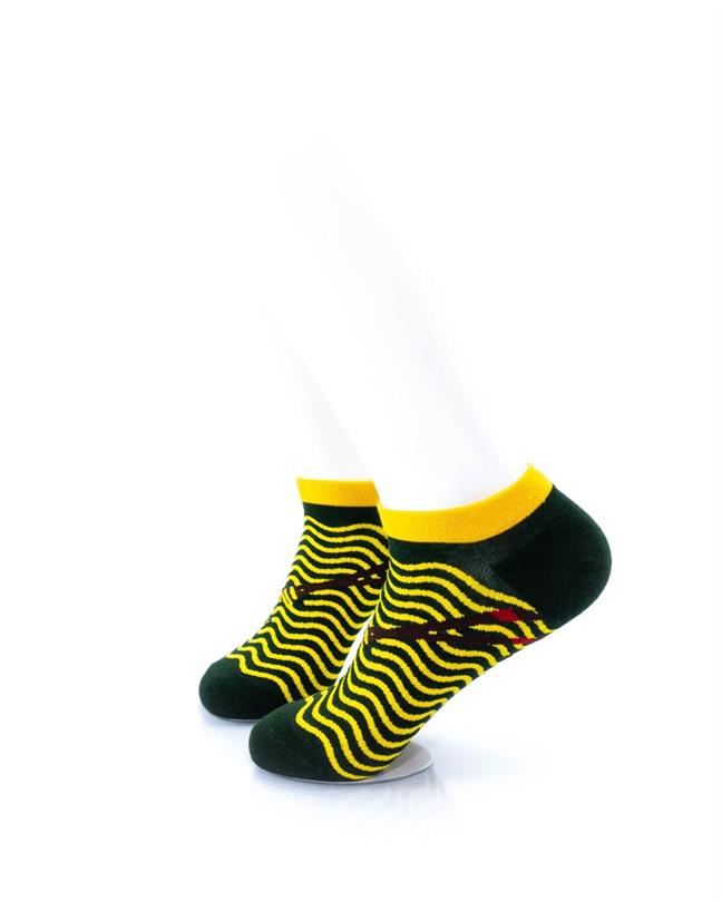 cooldesocks yellow ripples ankle socks left view image