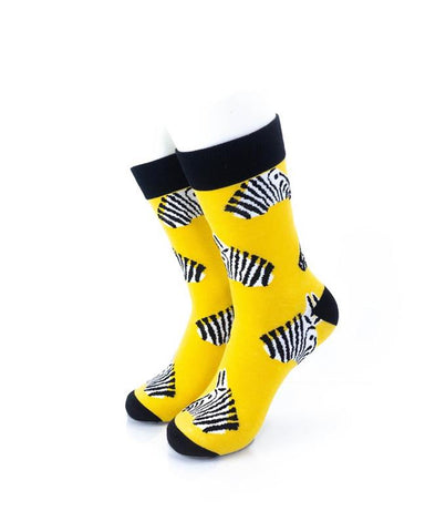 cooldesocks zebra crew socks front view image