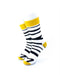 cooldesocks zebra pattern crew socks front view image