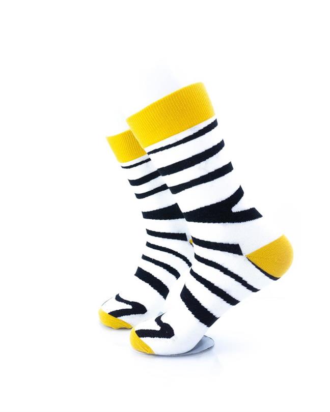 cooldesocks zebra pattern crew socks left view image