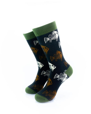 cooldesocks zombie fish crew socks front view image